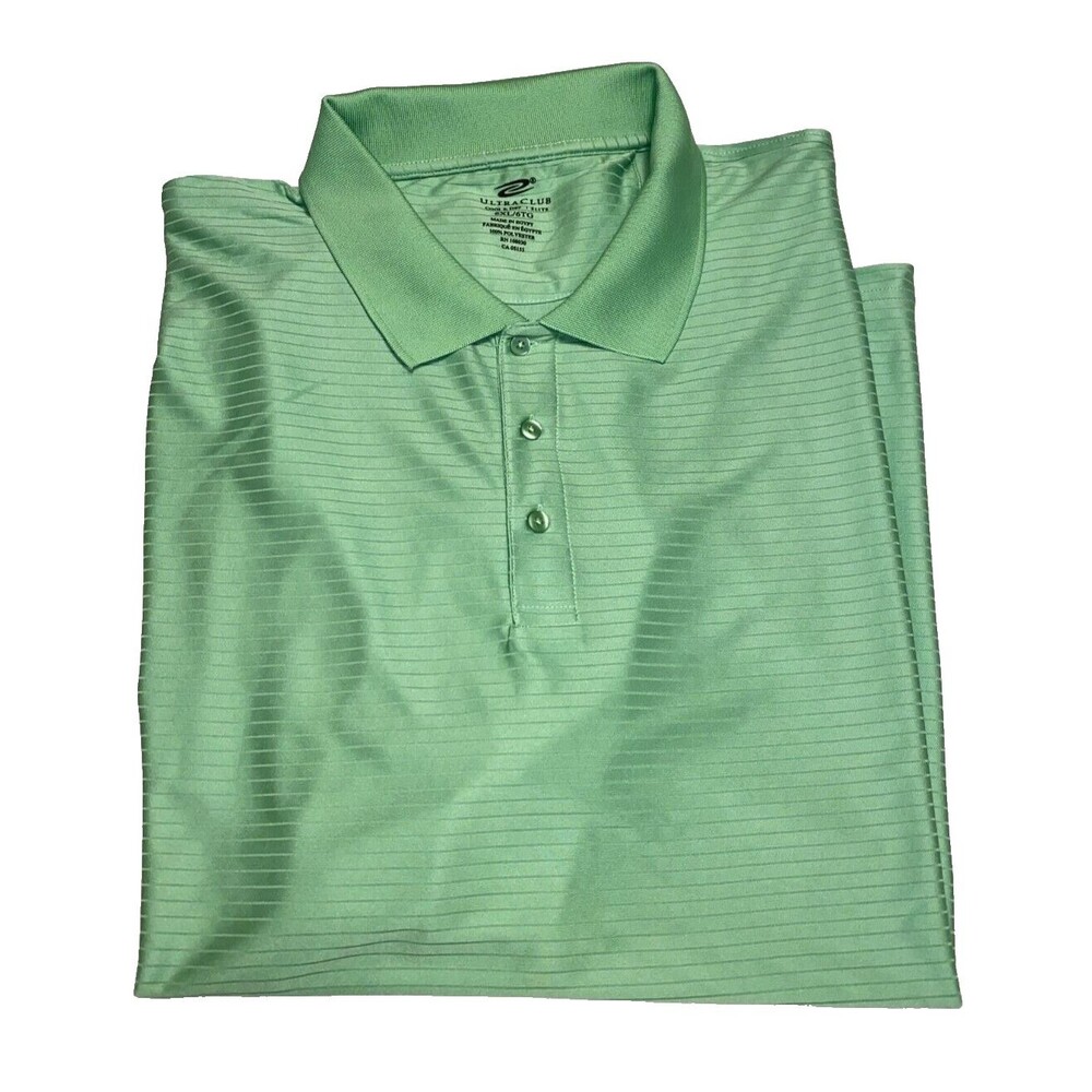 Mens Ultra Club Short Sleeve Golf Shirt 6XL NEW Light Green